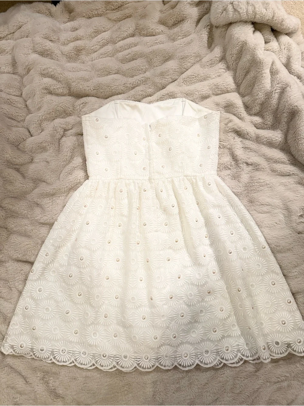 Lilly Pulitzer White Strapless Eyelet Daisy Dress - Picture 4 of 7